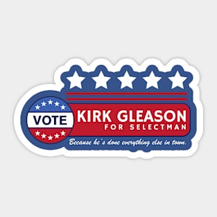 Vote for Kirk Gleason for Selectman Sticker